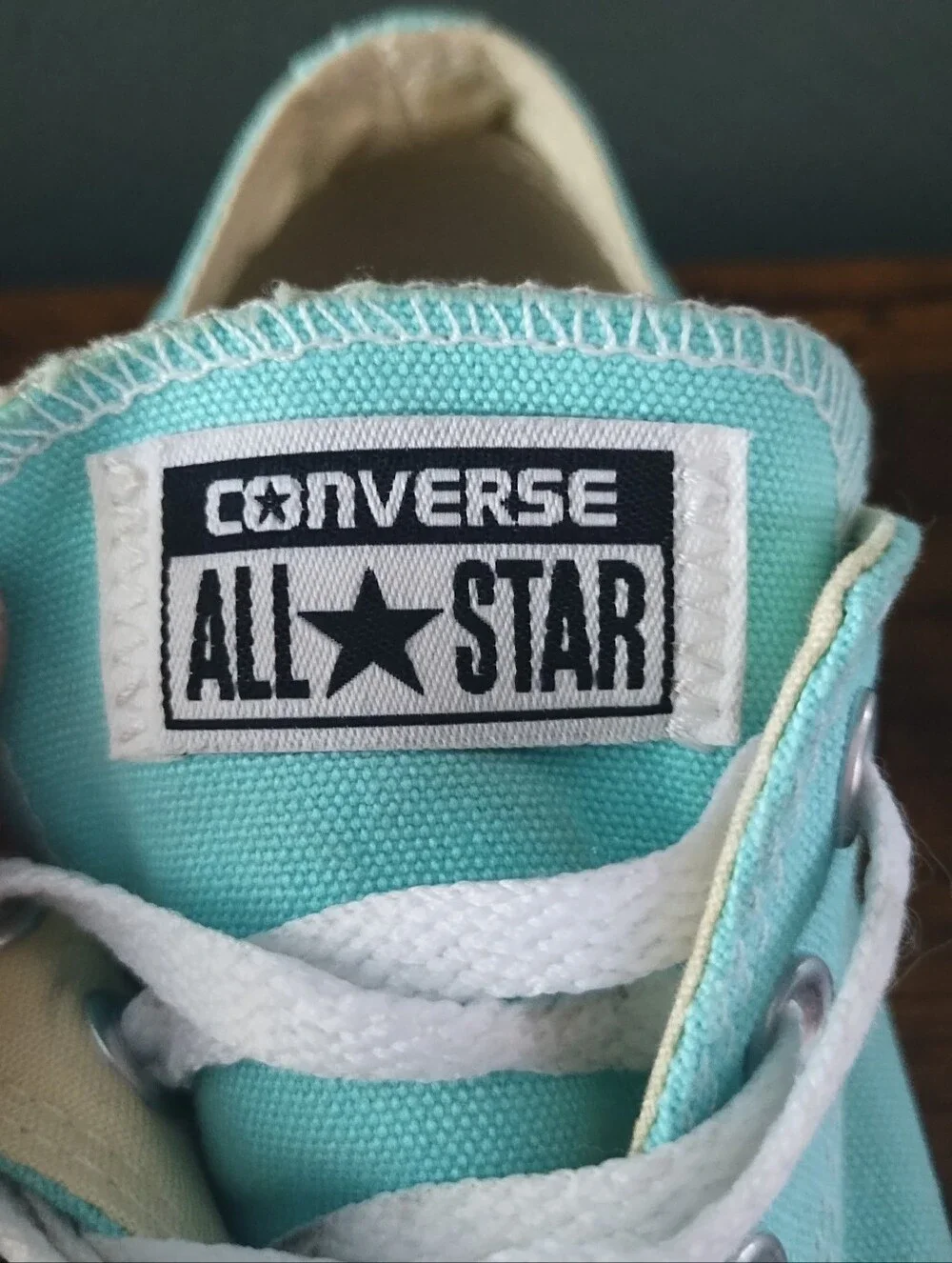 Converse Womens 8/Men 6 Chuck Taylor All Star Sneakers Low Top Aqua Blue Teal